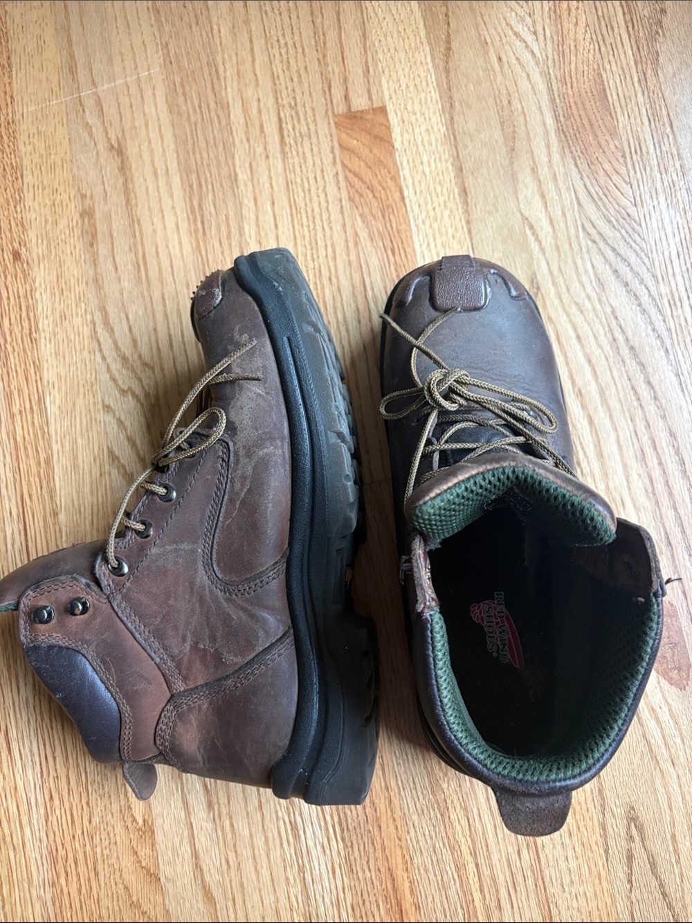 Red Wing size 10 steel toe Brown Leather Work Boots
